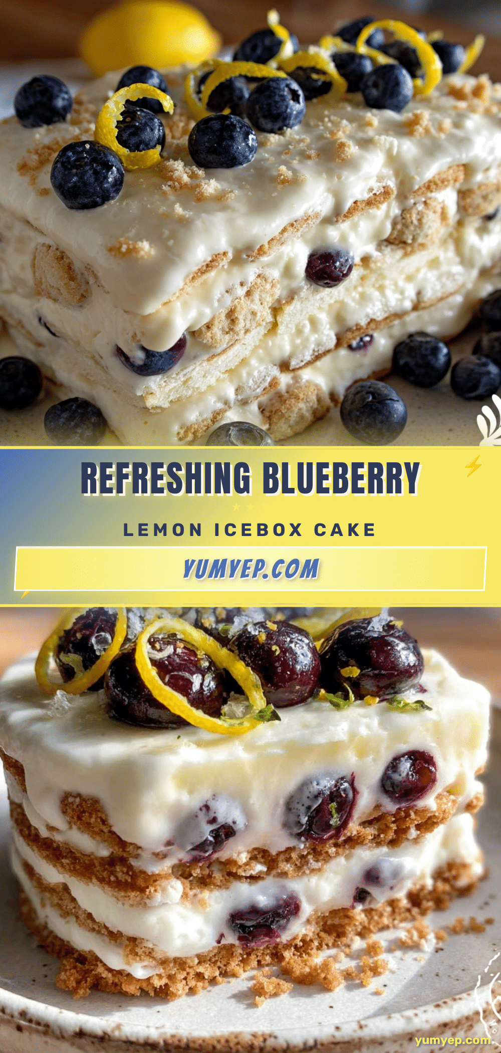 blueberry lemon icebox cake recipe