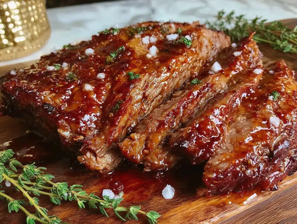 bourbon-glazed beef brisket preparation steps