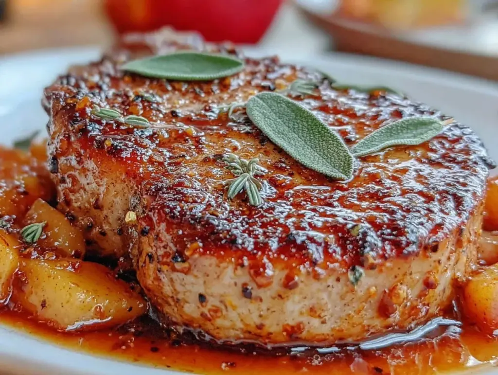 brown butter sage pork chops - featured image