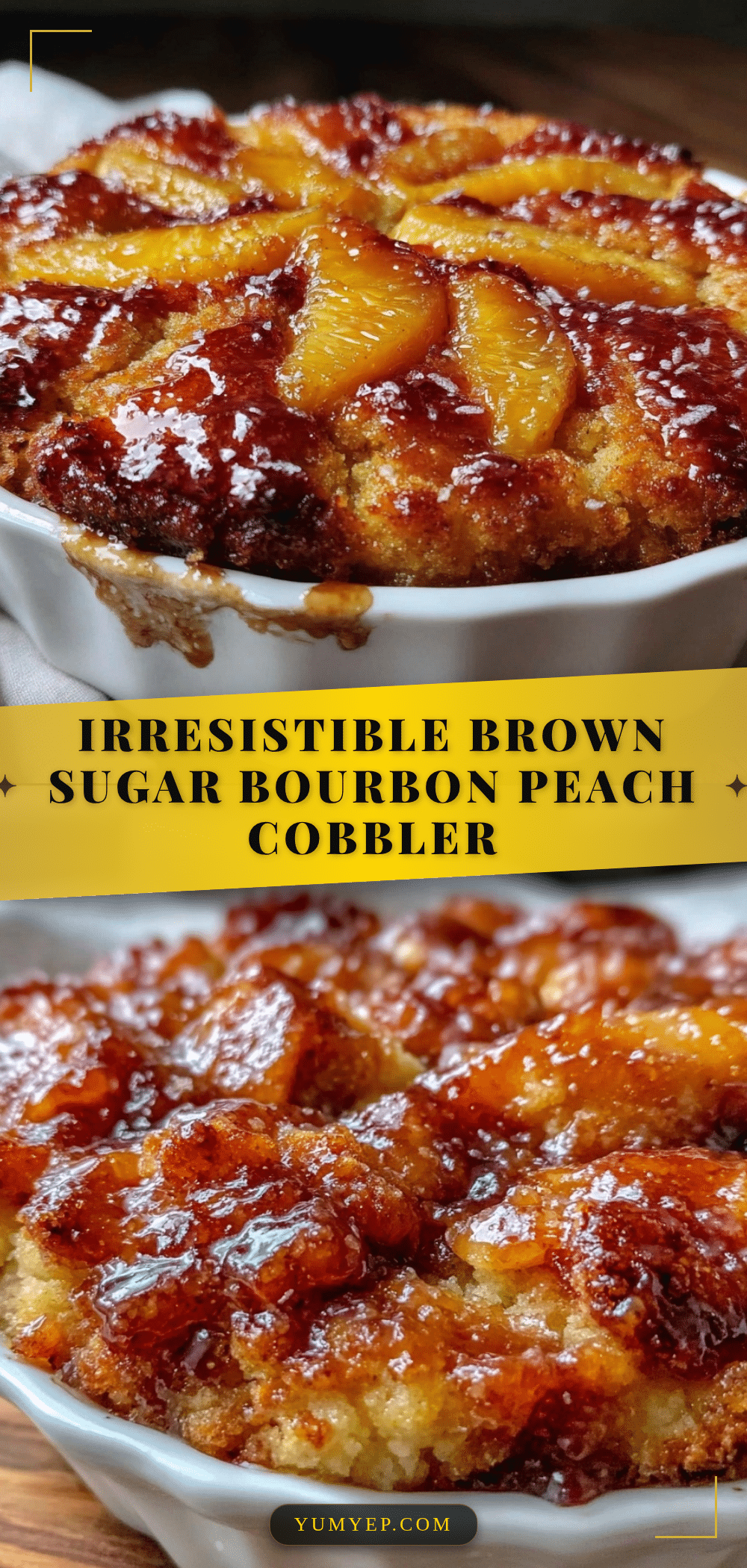 brown sugar bourbon peach cobbler recipe