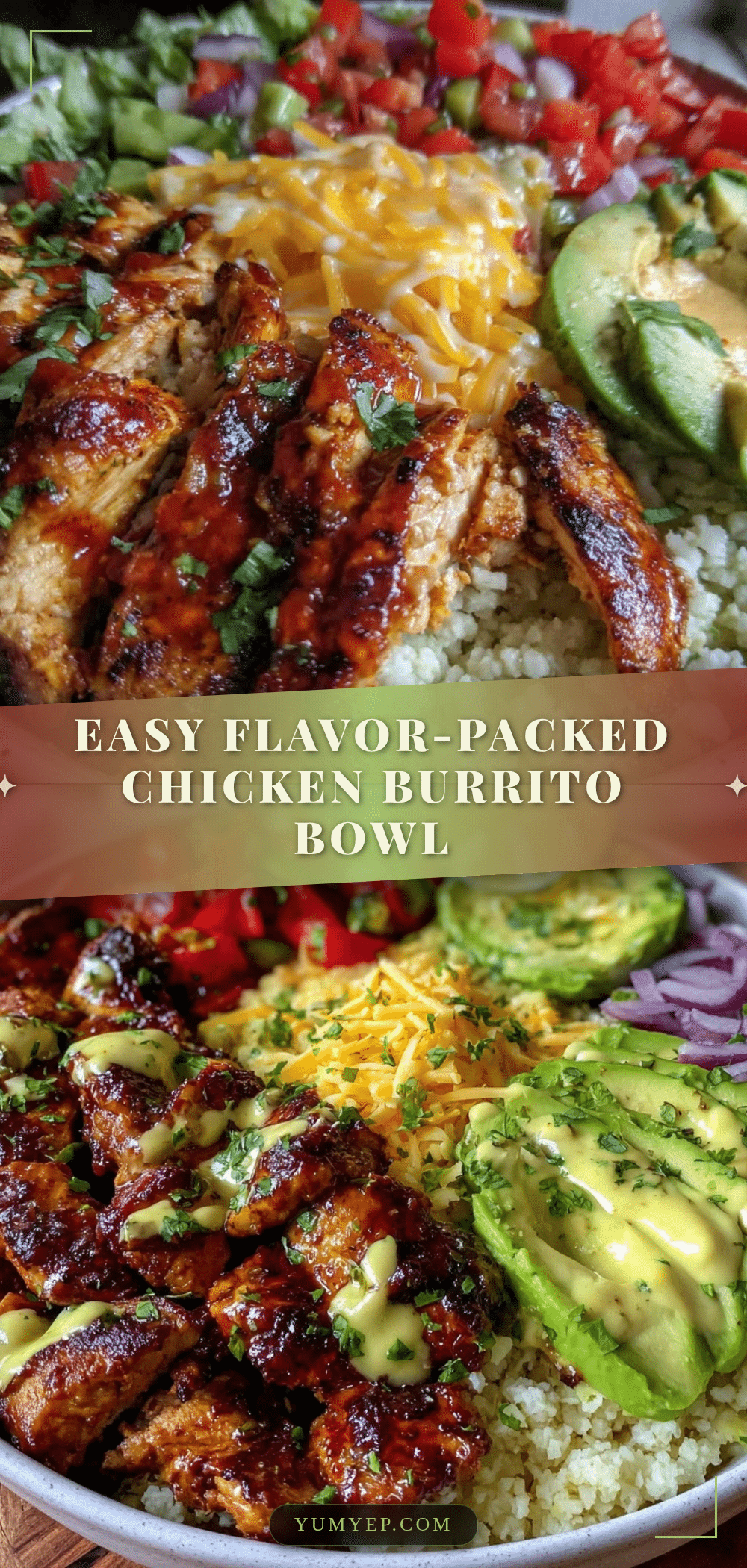 chicken burrito bowl with cauliflower rice recipe