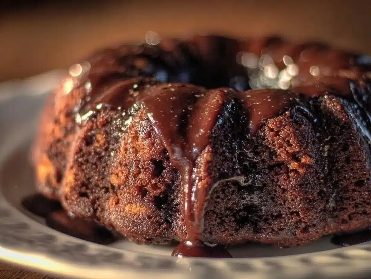 chocolate bourbon bundt cake preparation steps