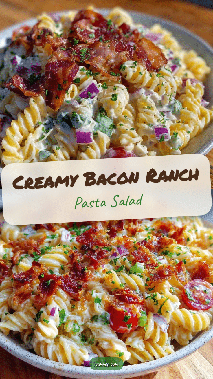 creamy bacon ranch pasta salad recipe