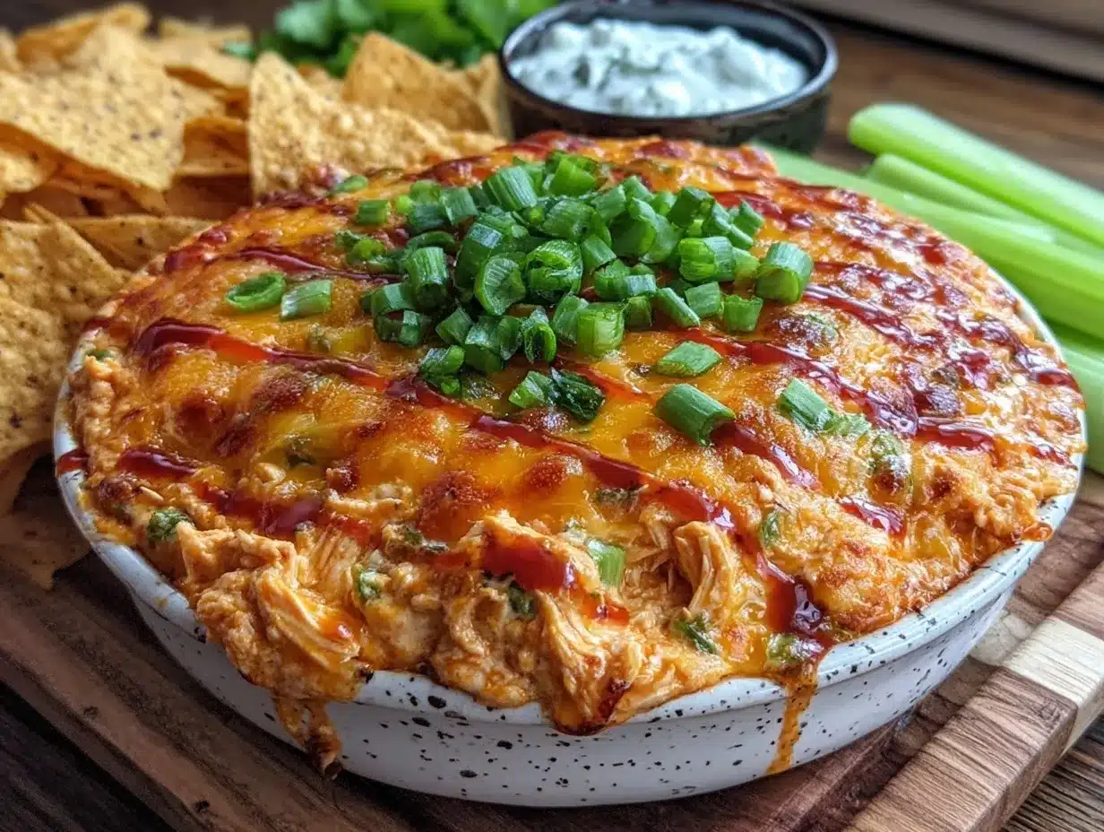 creamy buffalo chicken dip preparation steps