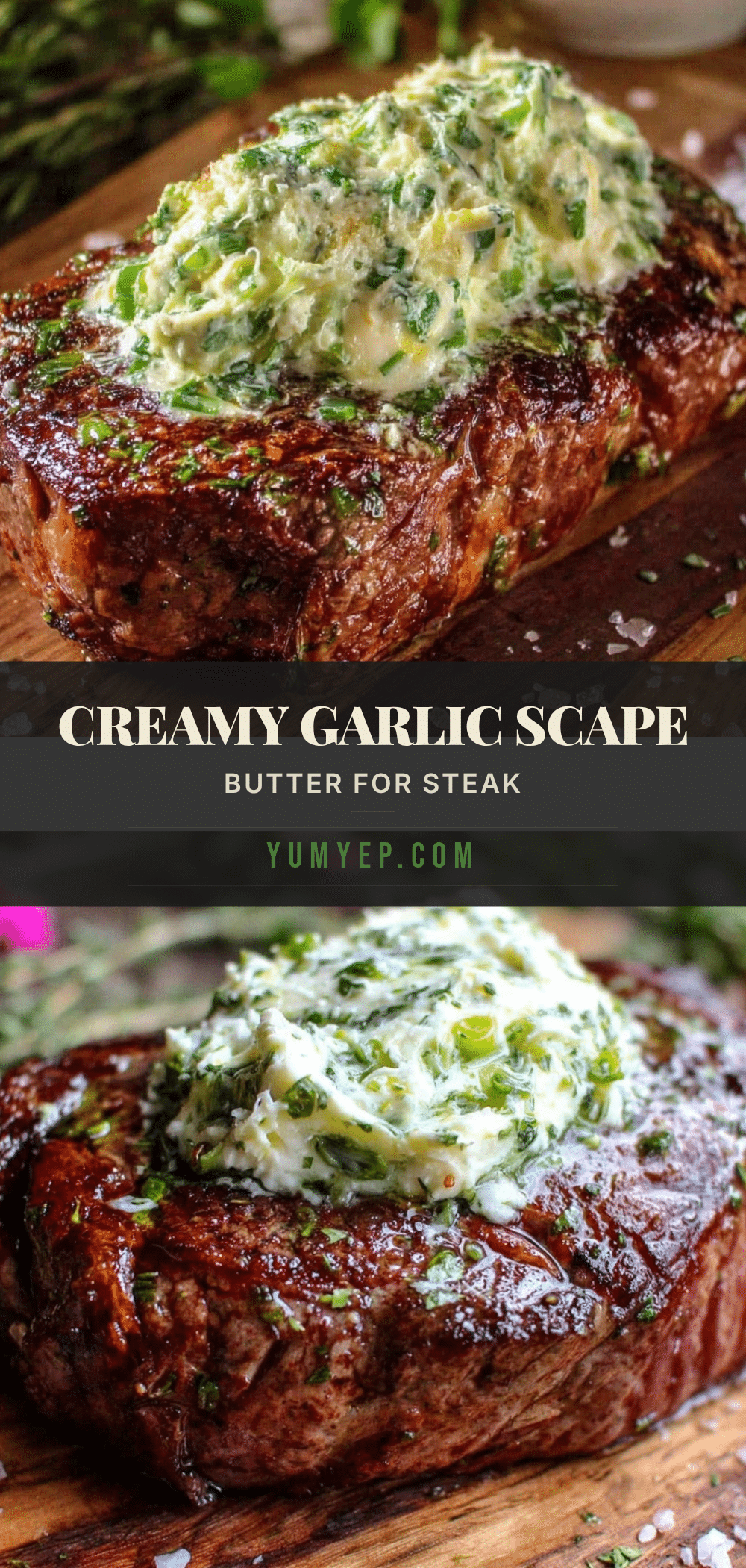 creamy garlic scape compound butter recipe