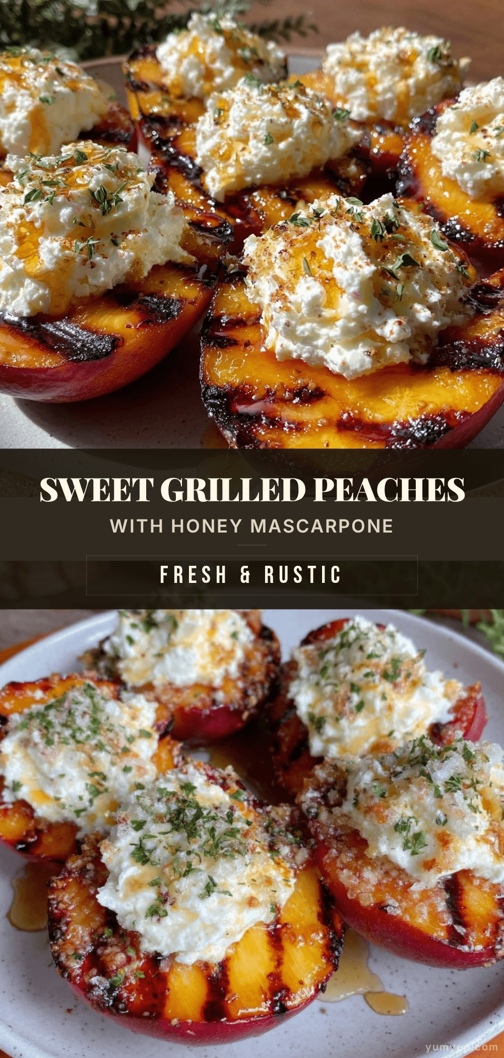 creamy grilled peaches recipe