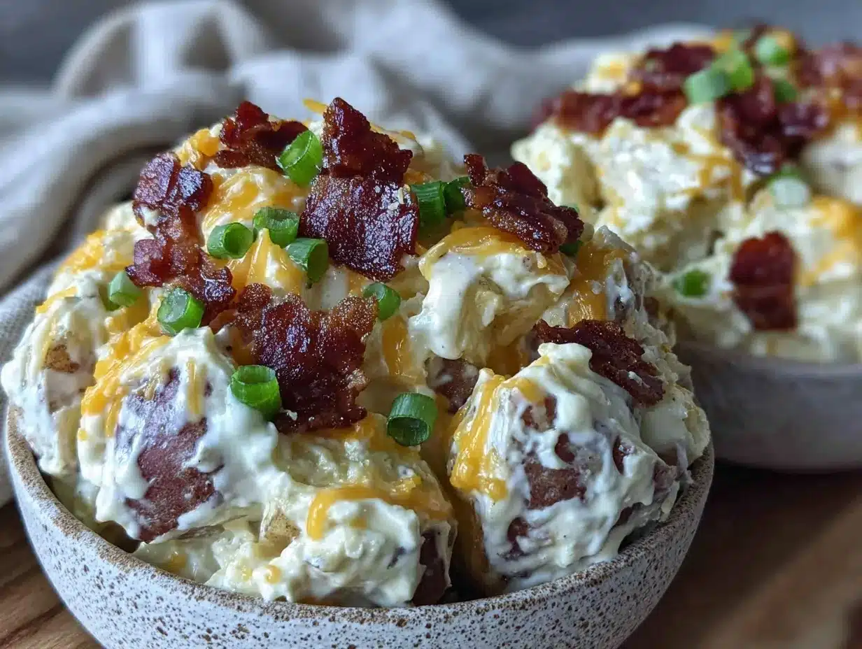 creamy loaded baked potato salad preparation steps