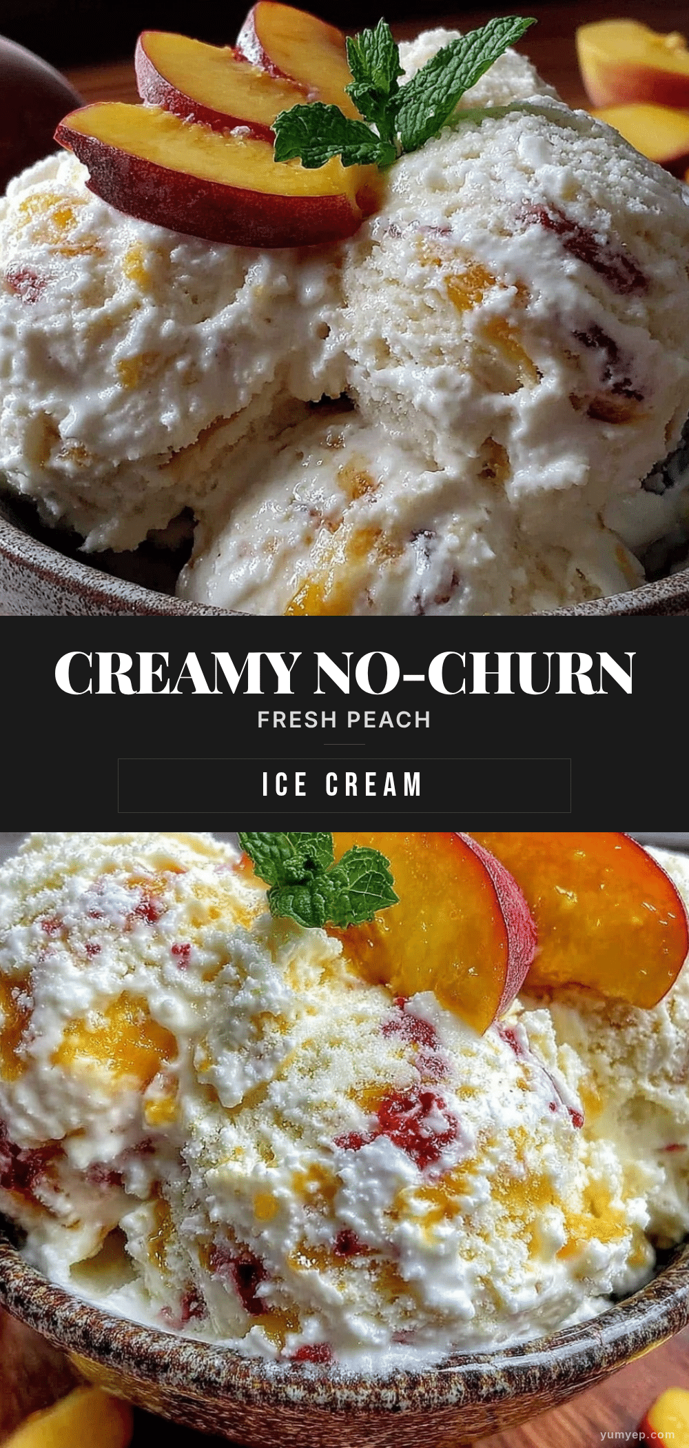 creamy no-churn fresh peach ice cream recipe