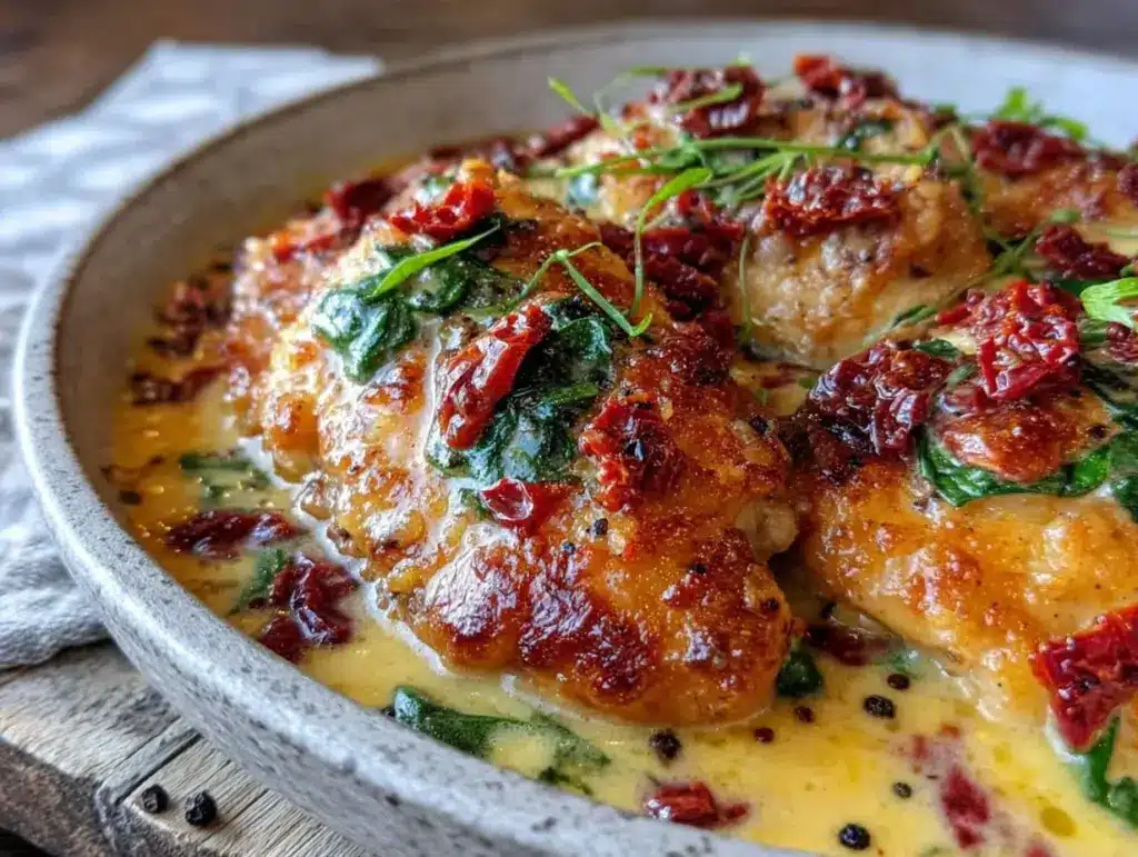 creamy one-pot tuscan chicken - featured image