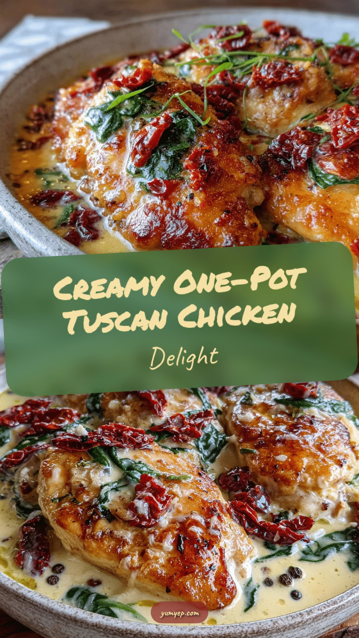 creamy one-pot tuscan chicken recipe