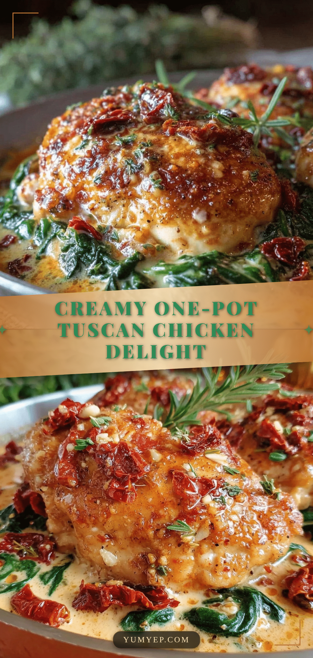 creamy one-pot tuscan chicken with spinach recipe