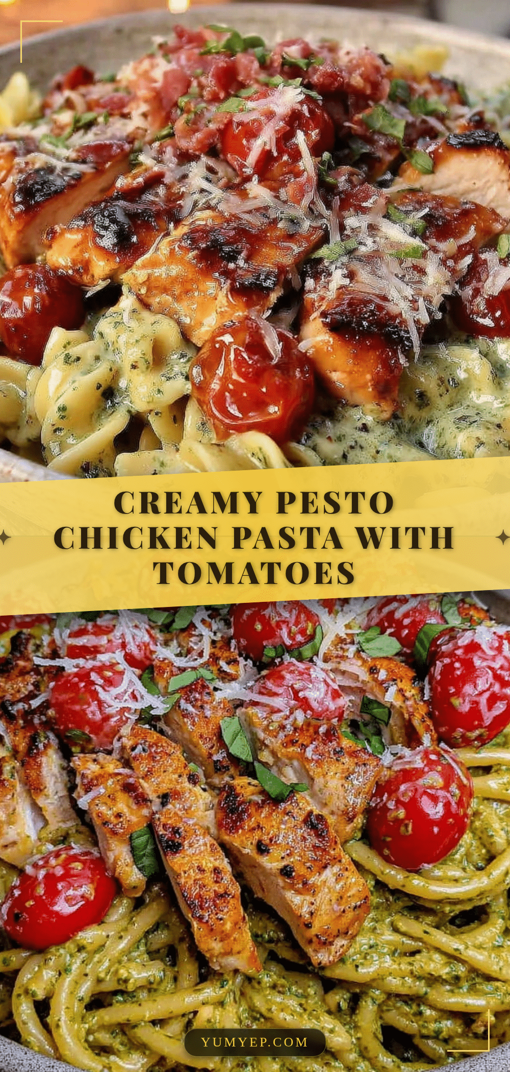 creamy pesto chicken pasta recipe