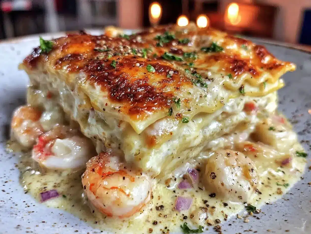 creamy seafood lasagna preparation steps