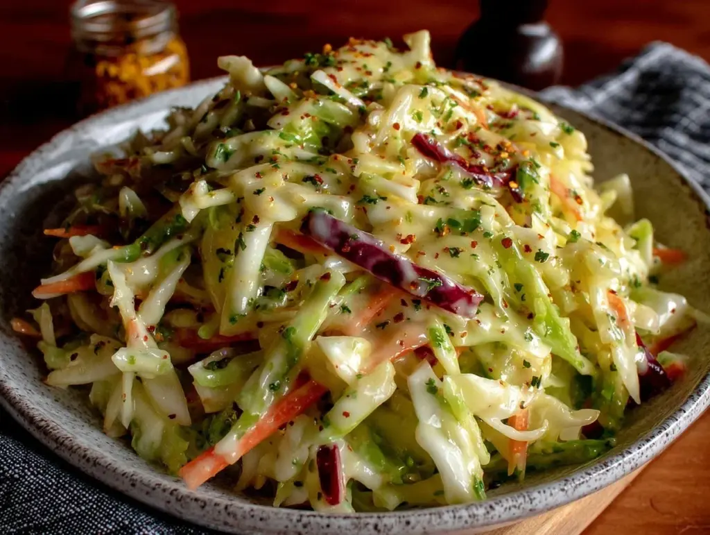 creamy tangy coleslaw - featured image