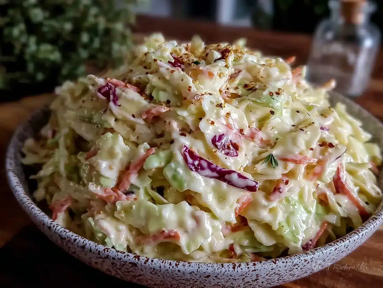 creamy tangy coleslaw preparation steps