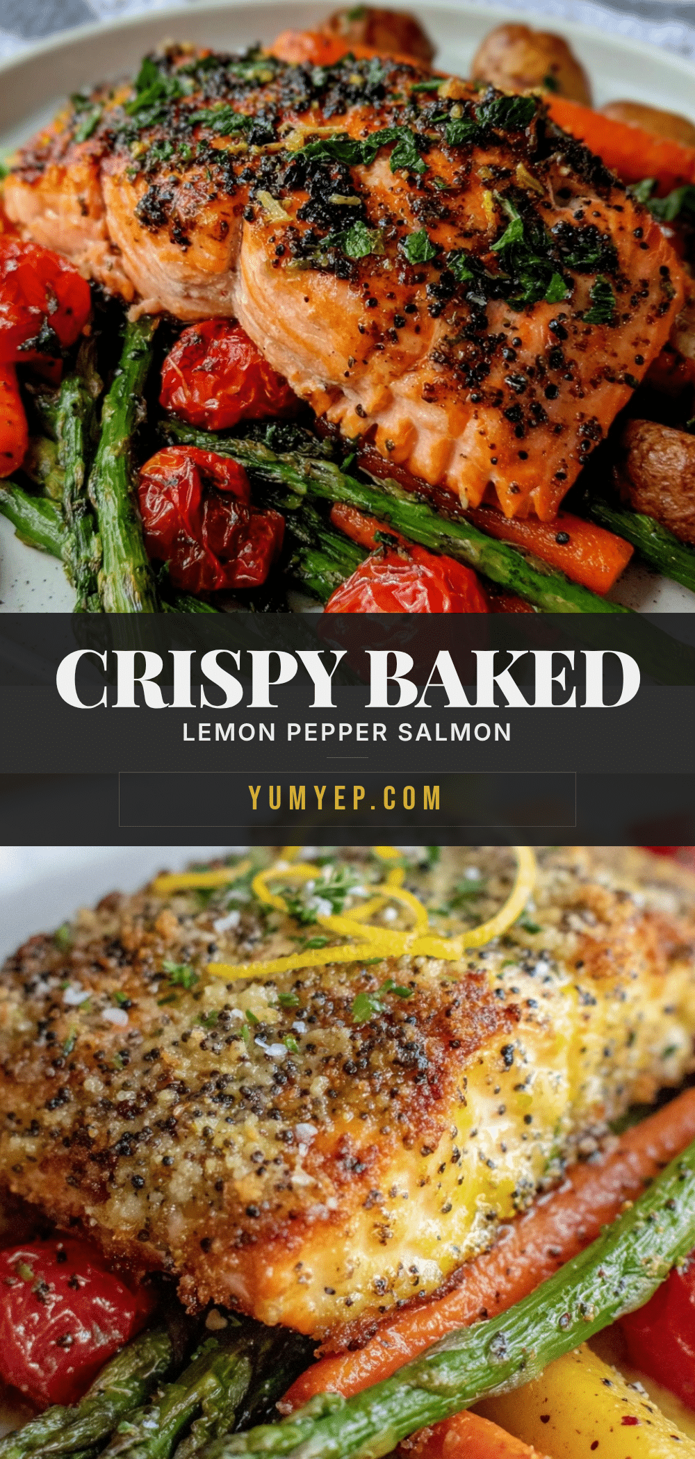 crispy baked lemon-pepper salmon recipe