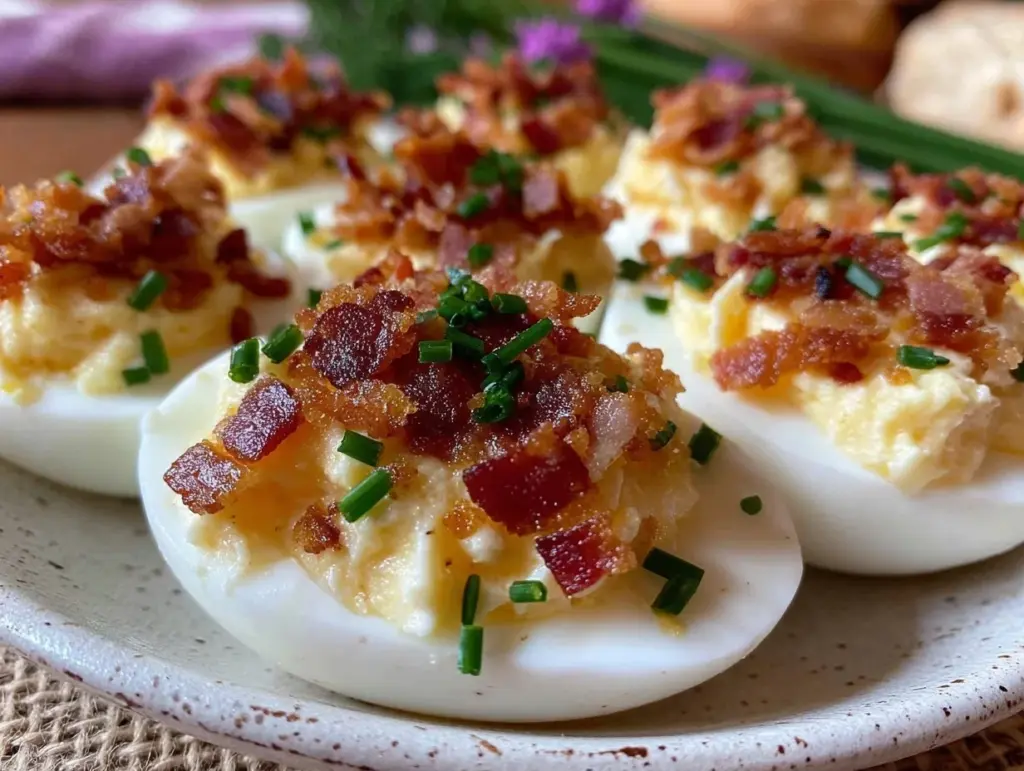 crispy deviled eggs - featured image