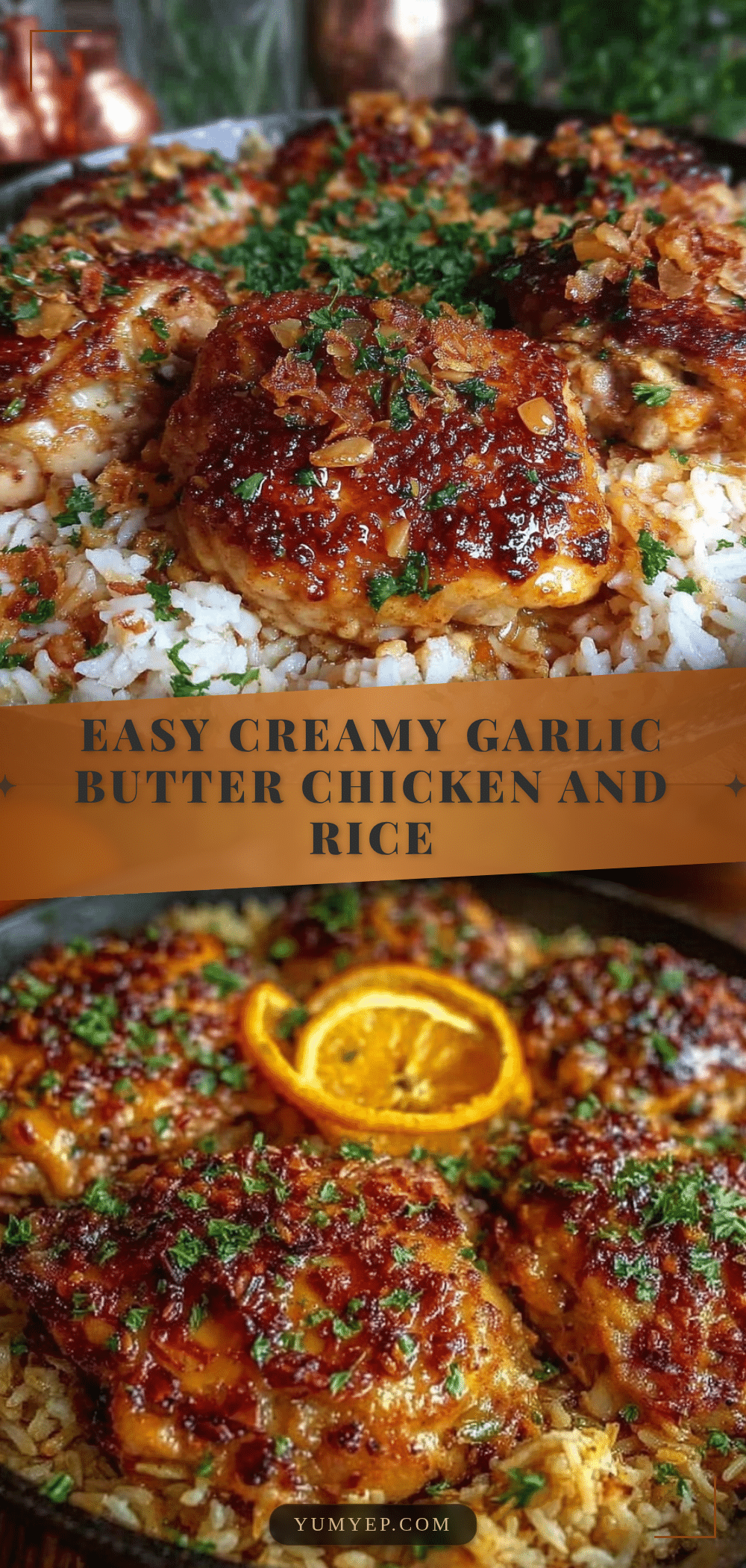 crispy one-pot garlic butter chicken and rice recipe