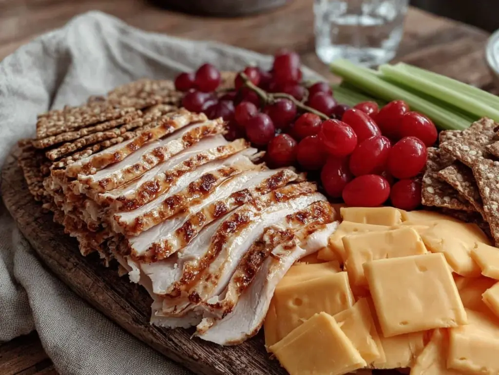 DIY turkey and cheese lunchables - featured image