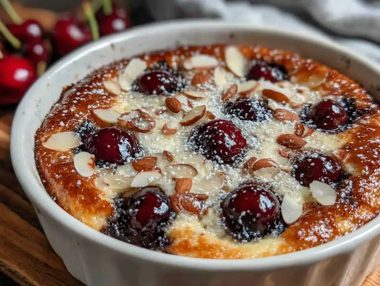 easy creamy fresh cherry clafoutis preparation steps