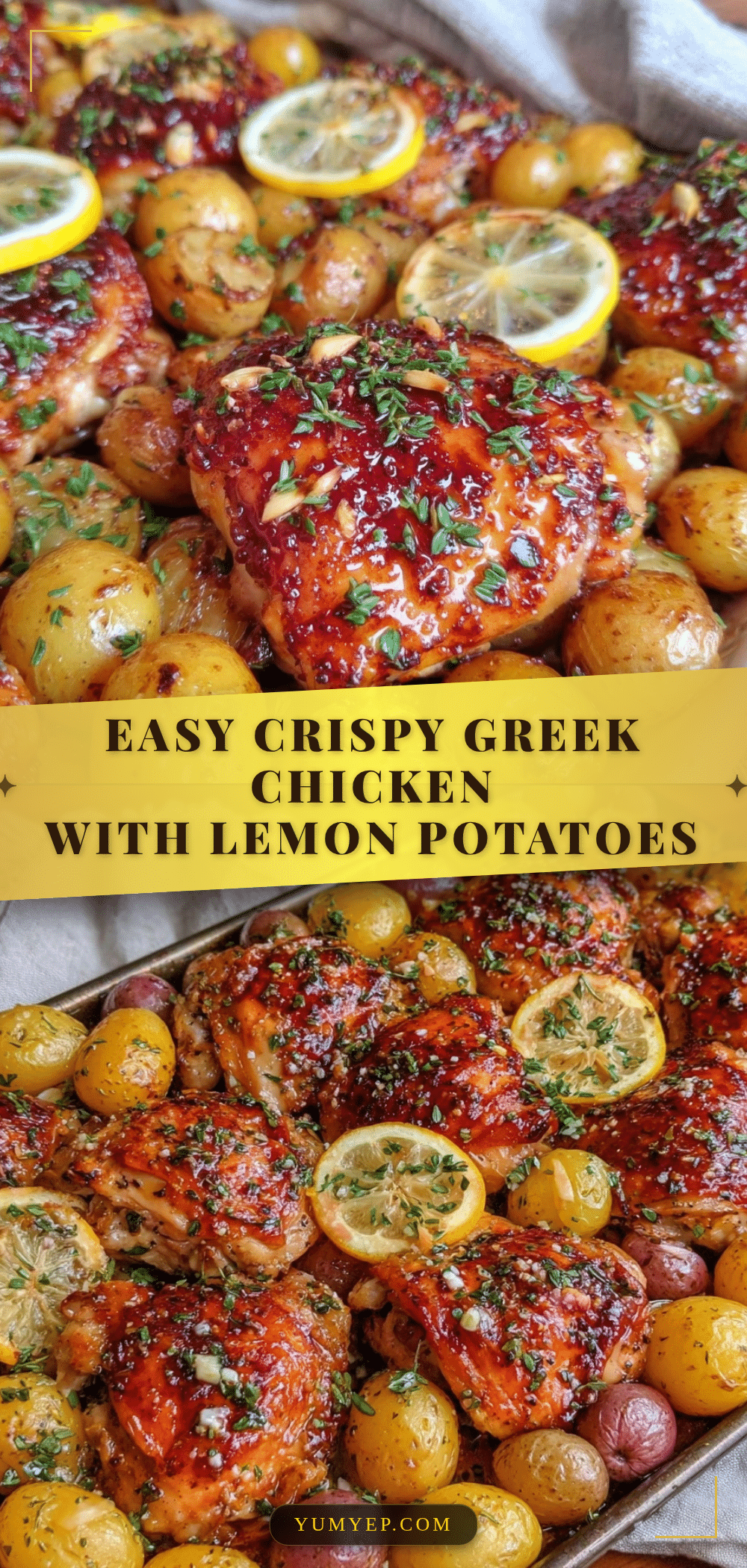 easy crispy greek chicken sheet pan dinner recipe