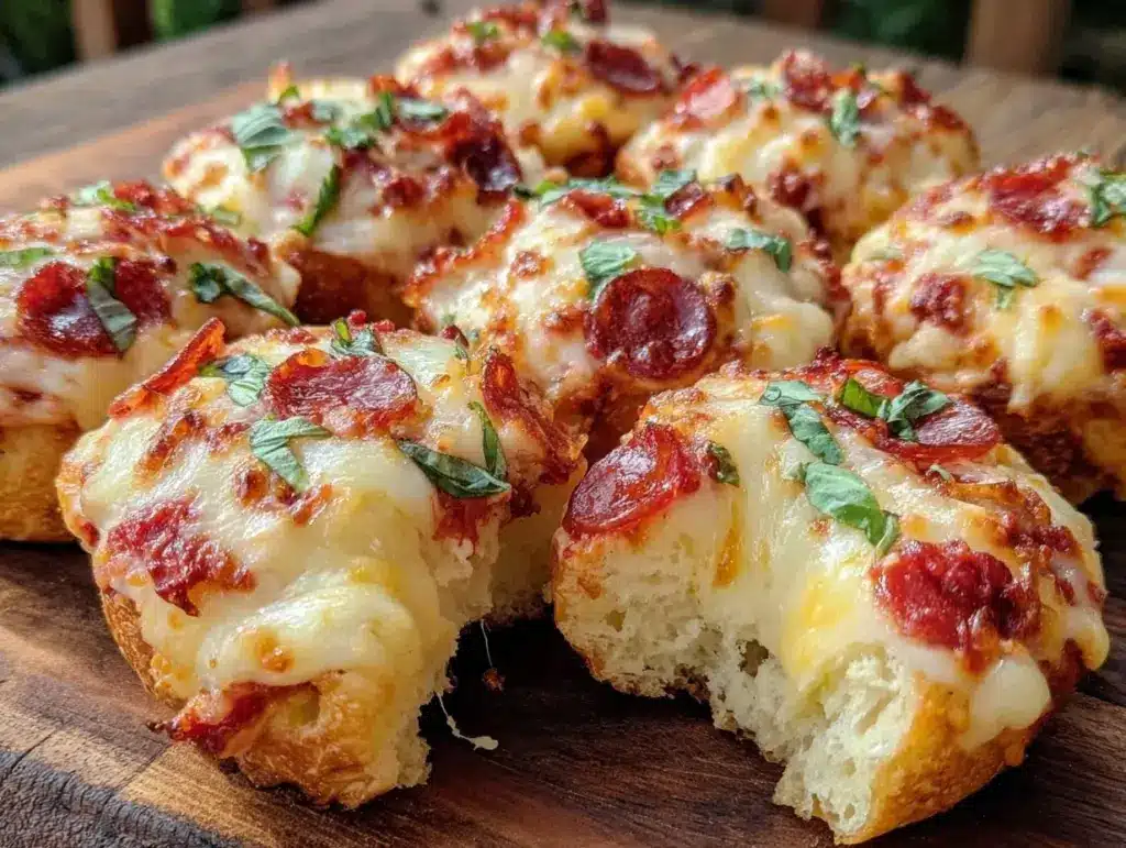easy crispy mini pizza bagel bites - featured image