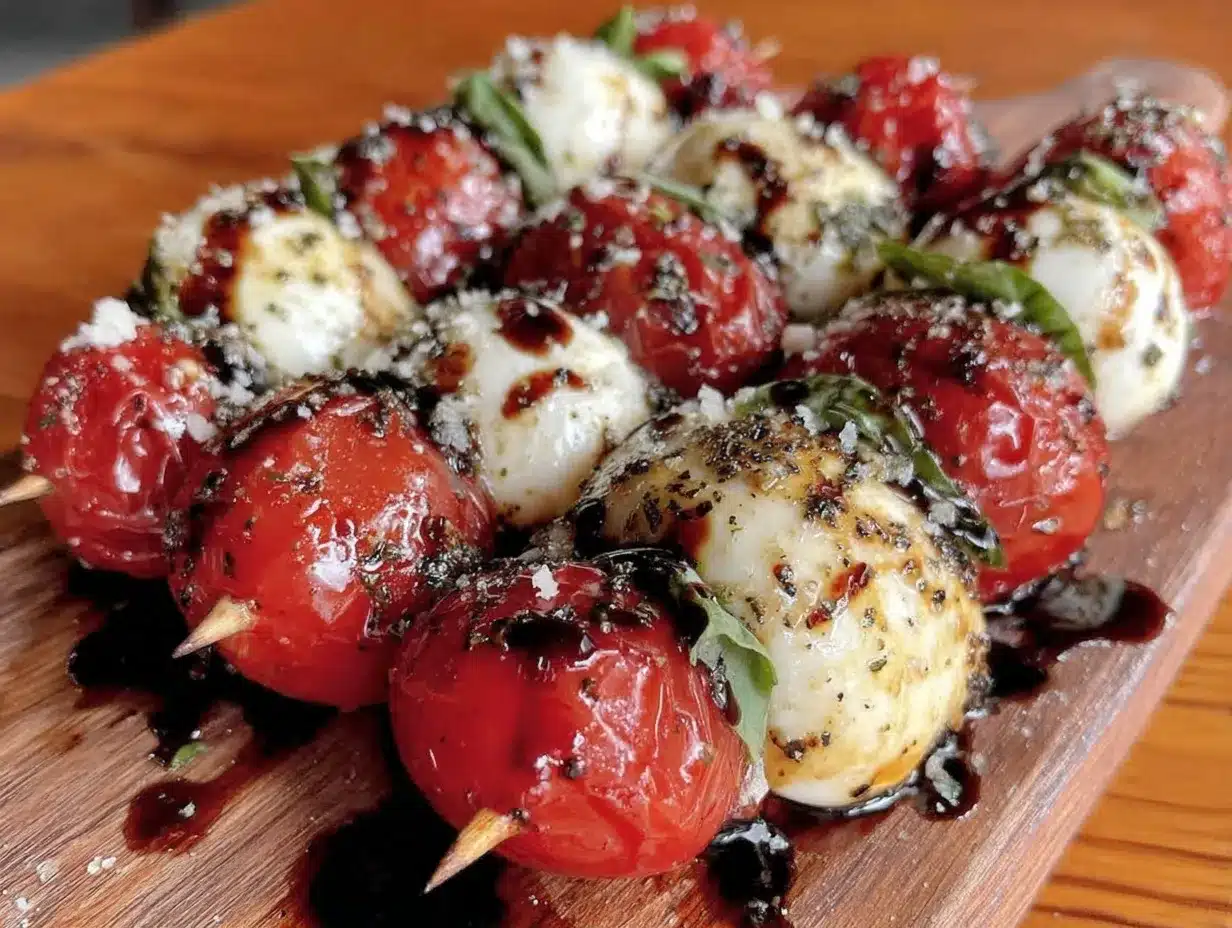 Easy Fresh Caprese Skewers preparation steps