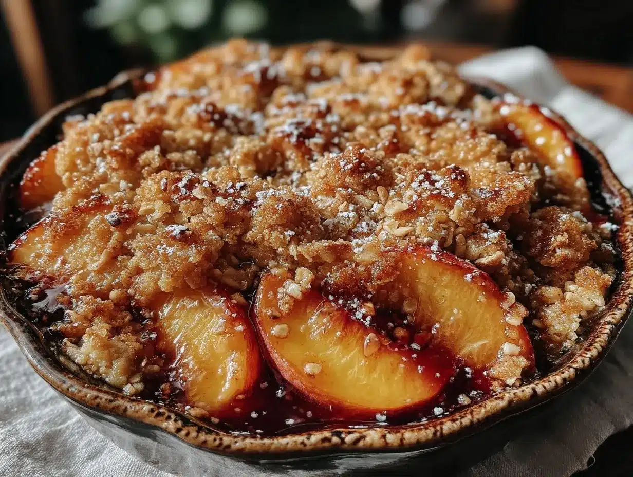easy peach crisp preparation steps