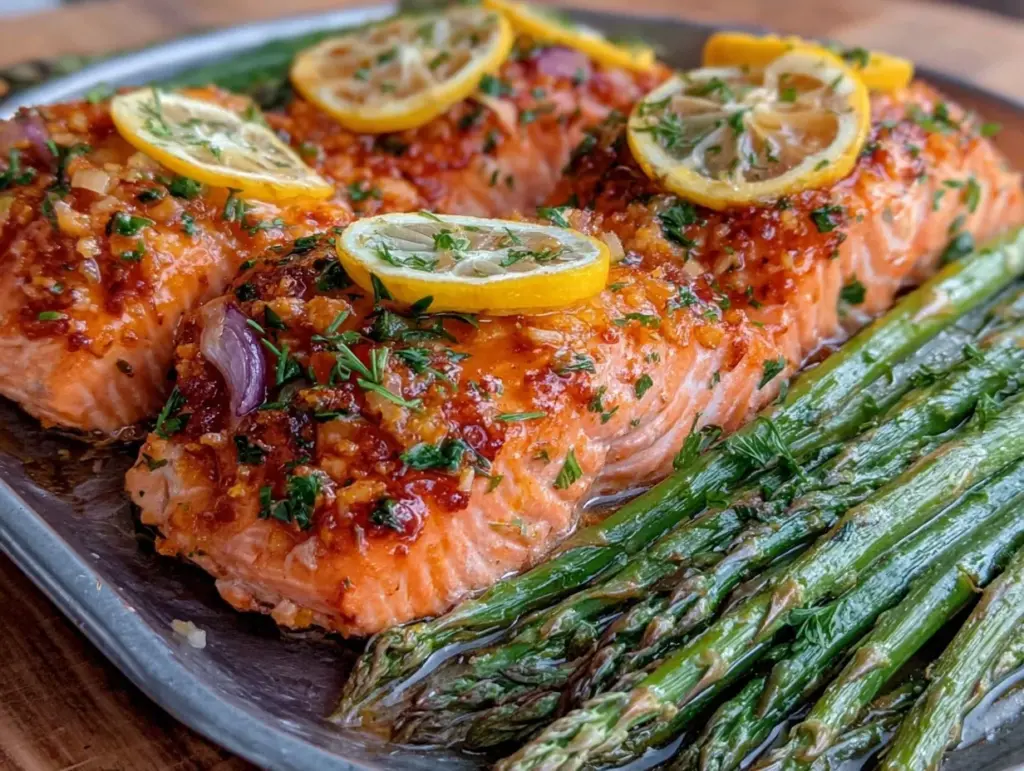 easy sheet pan lemon-herb salmon - featured image