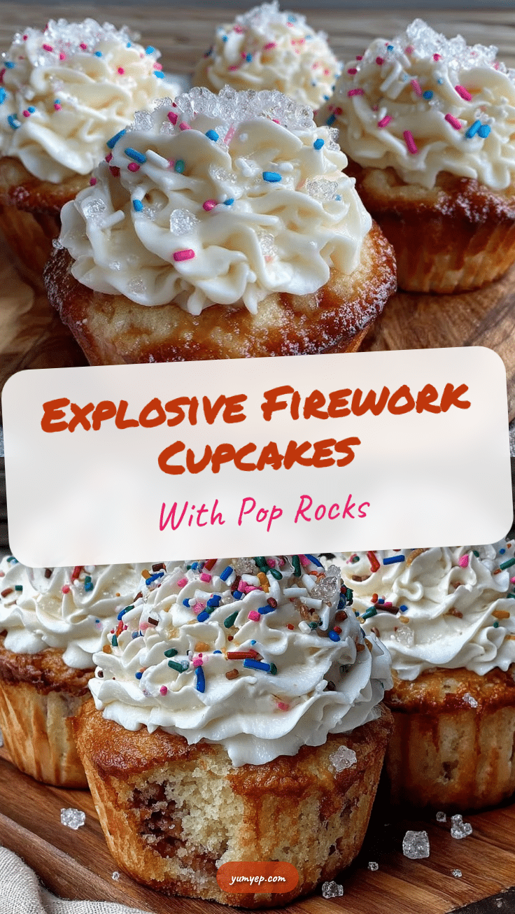 Flavorful Firework Cupcakes recipe