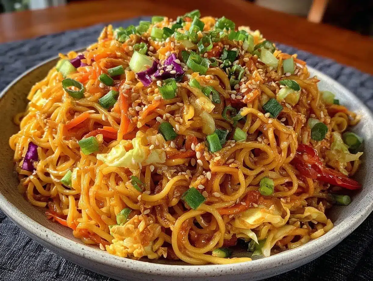 fresh asian sesame noodle salad preparation steps