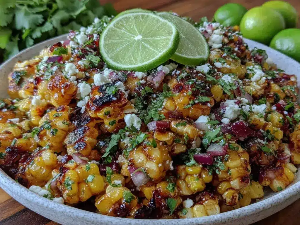 fresh grilled corn salad - featured image