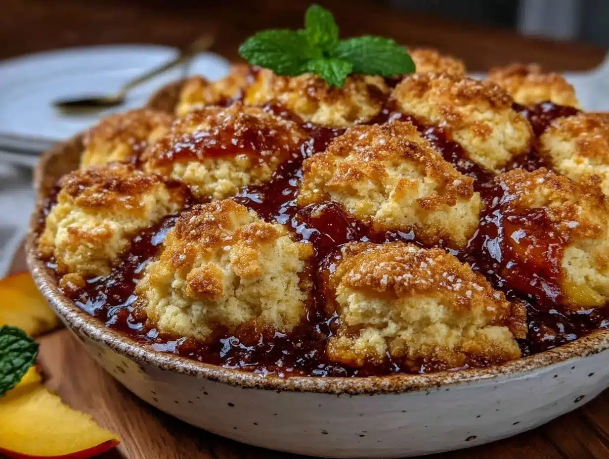 fresh peach cobbler preparation steps