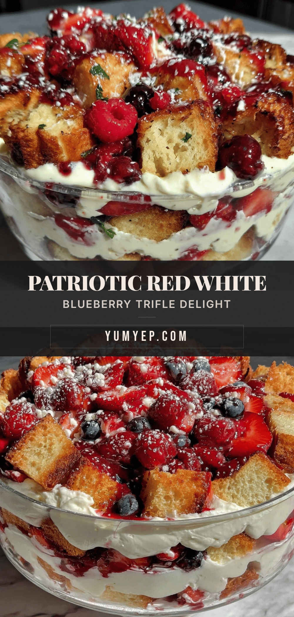 fresh red white and blue berry trifle recipe