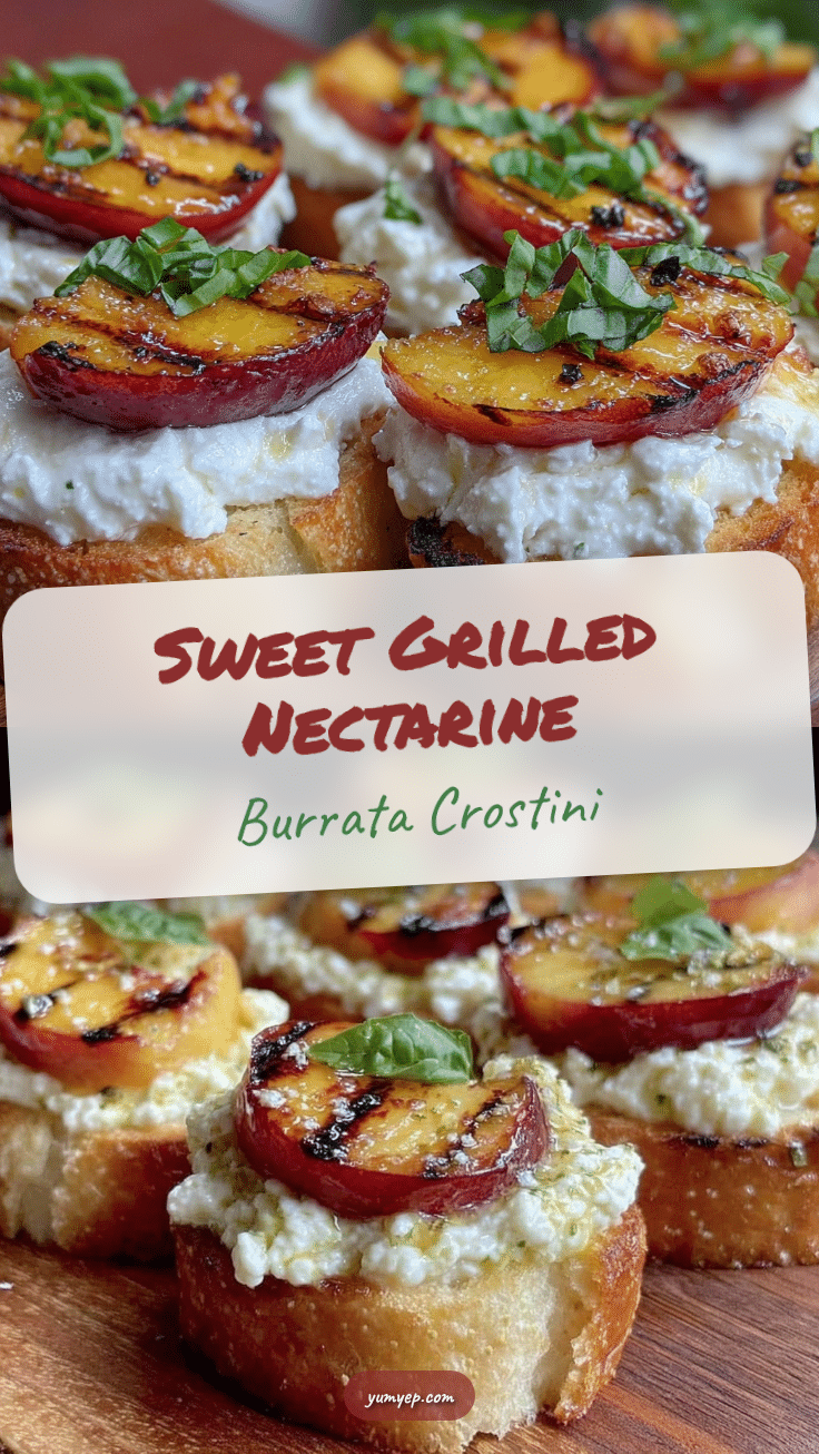 grilled nectarine and burrata crostini recipe