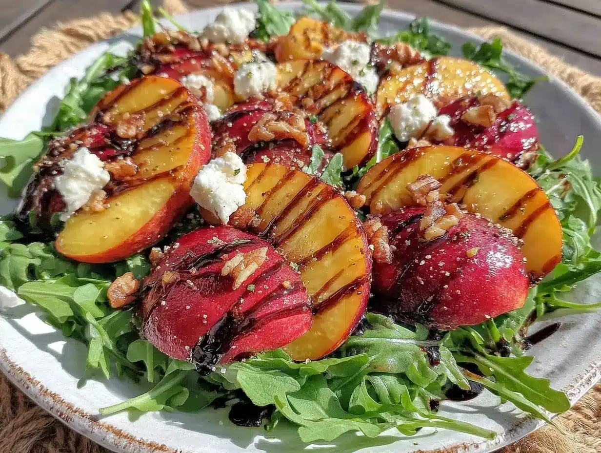 honey balsamic nectarine arugula salad preparation steps