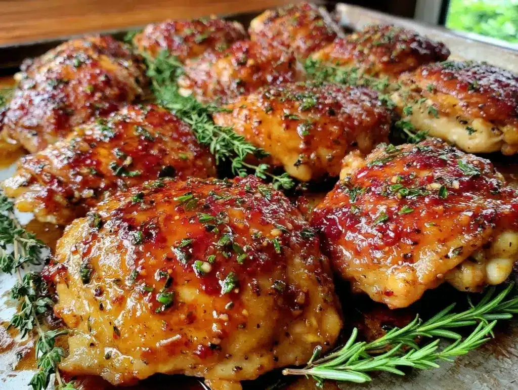 honey garlic chicken thighs - featured image