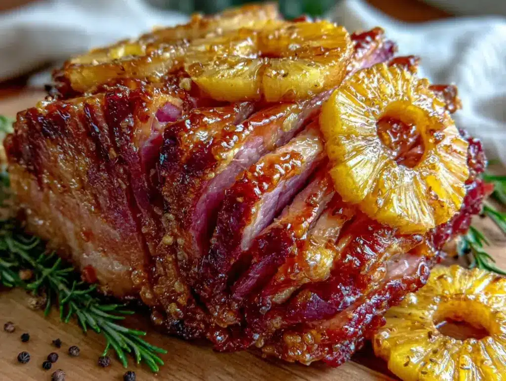 honey-mustard glazed ham - featured image