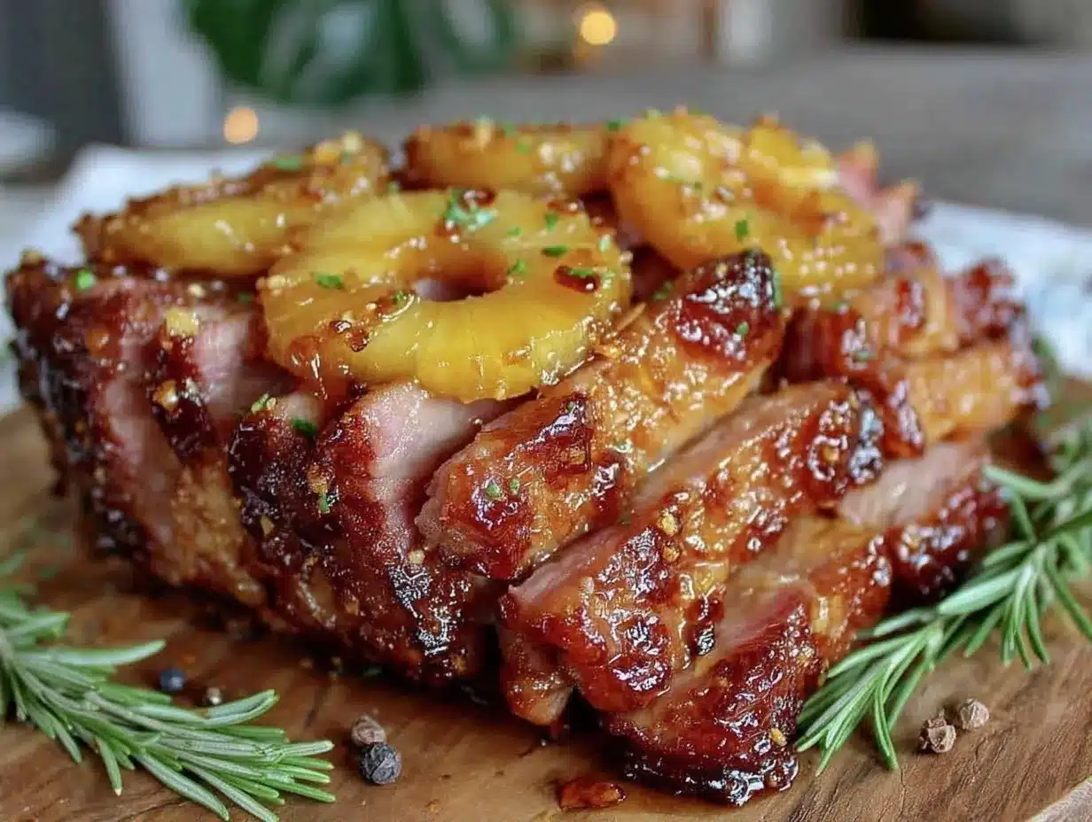 honey-mustard glazed ham preparation steps