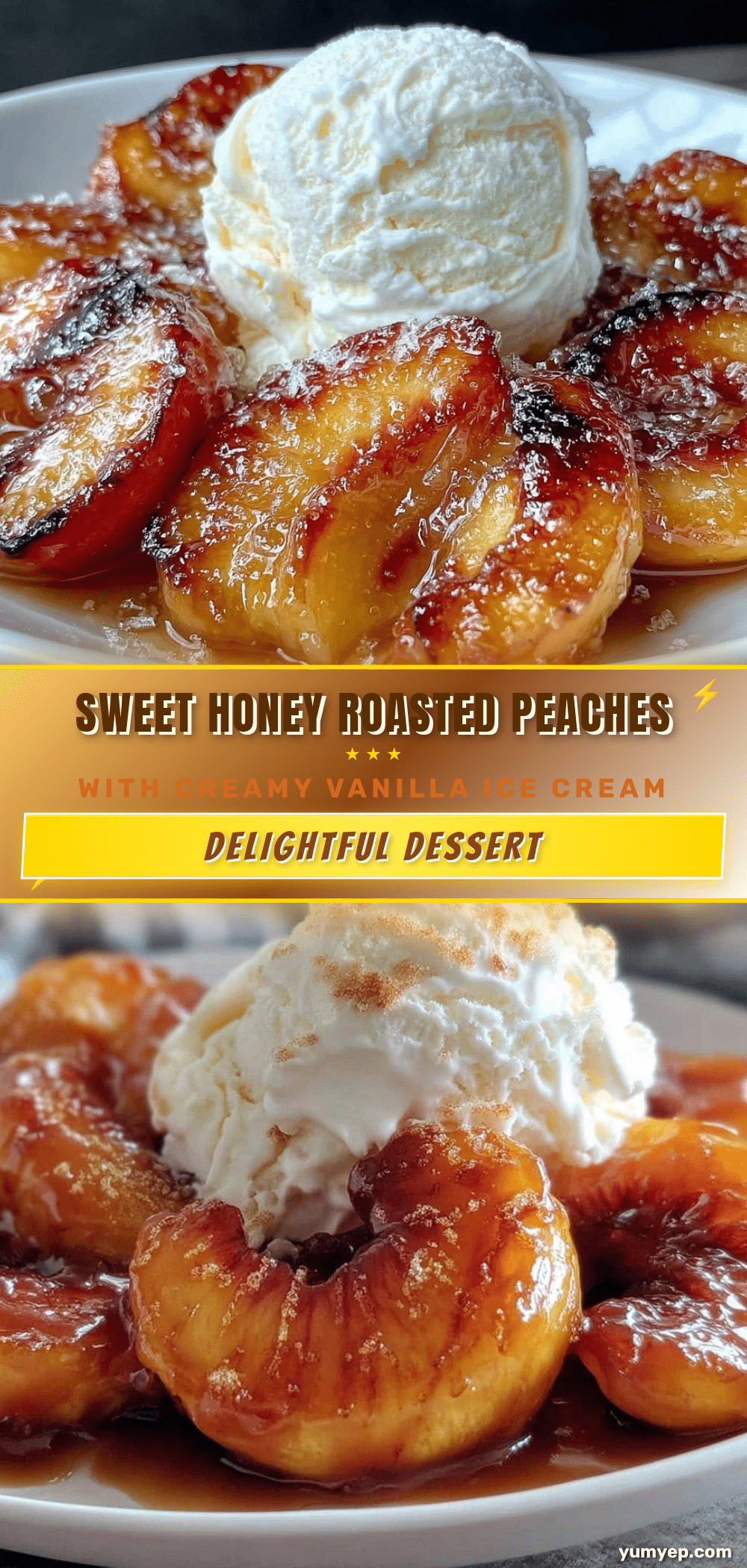 honey roasted peaches recipe