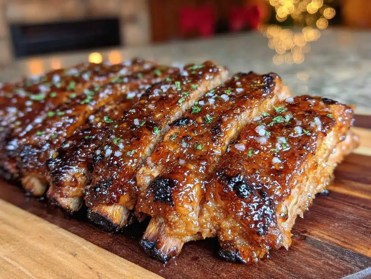 maple-bourbon glazed pork ribs preparation steps