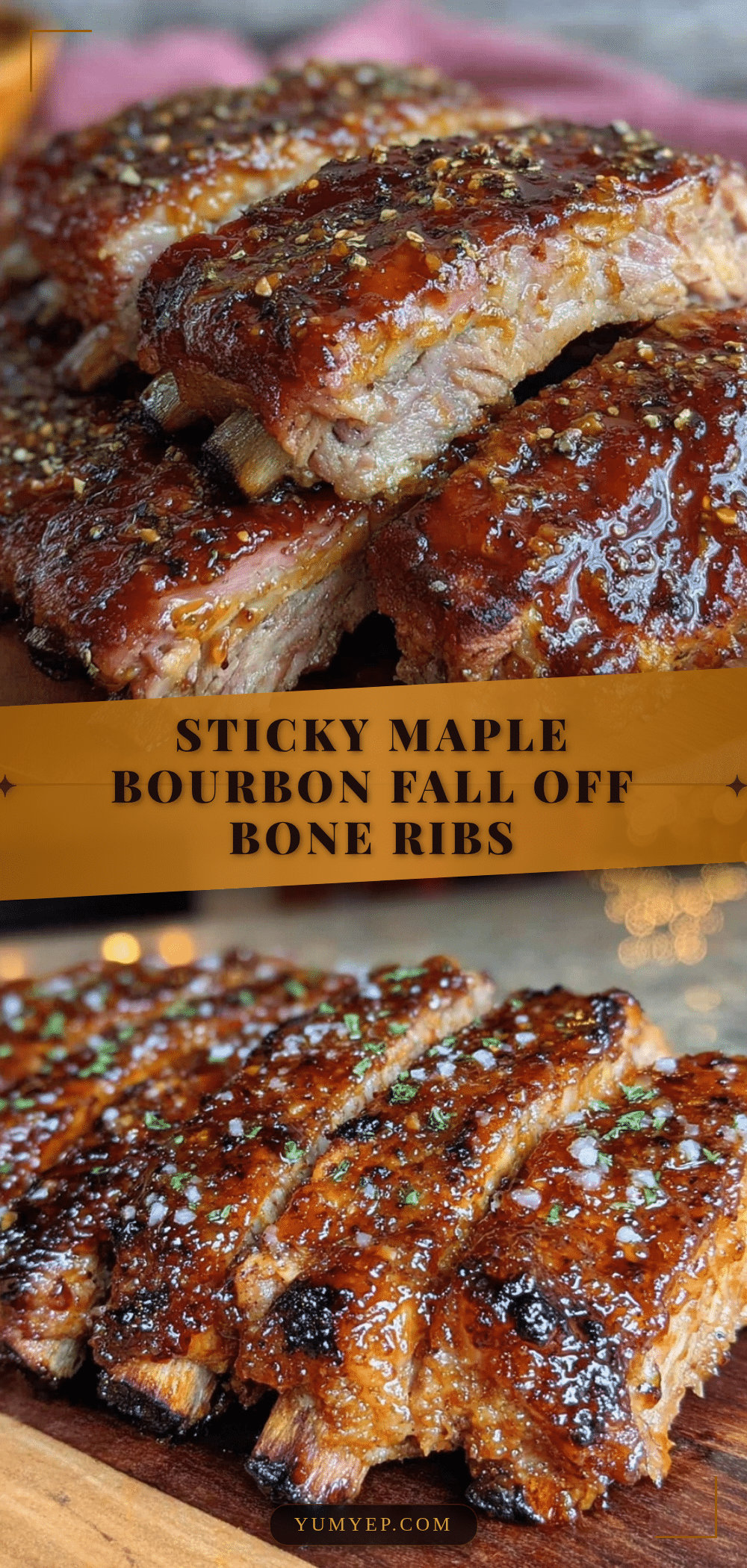 maple-bourbon glazed pork ribs recipe