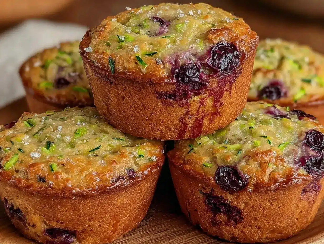 moist gluten-free blueberry zucchini muffins preparation steps