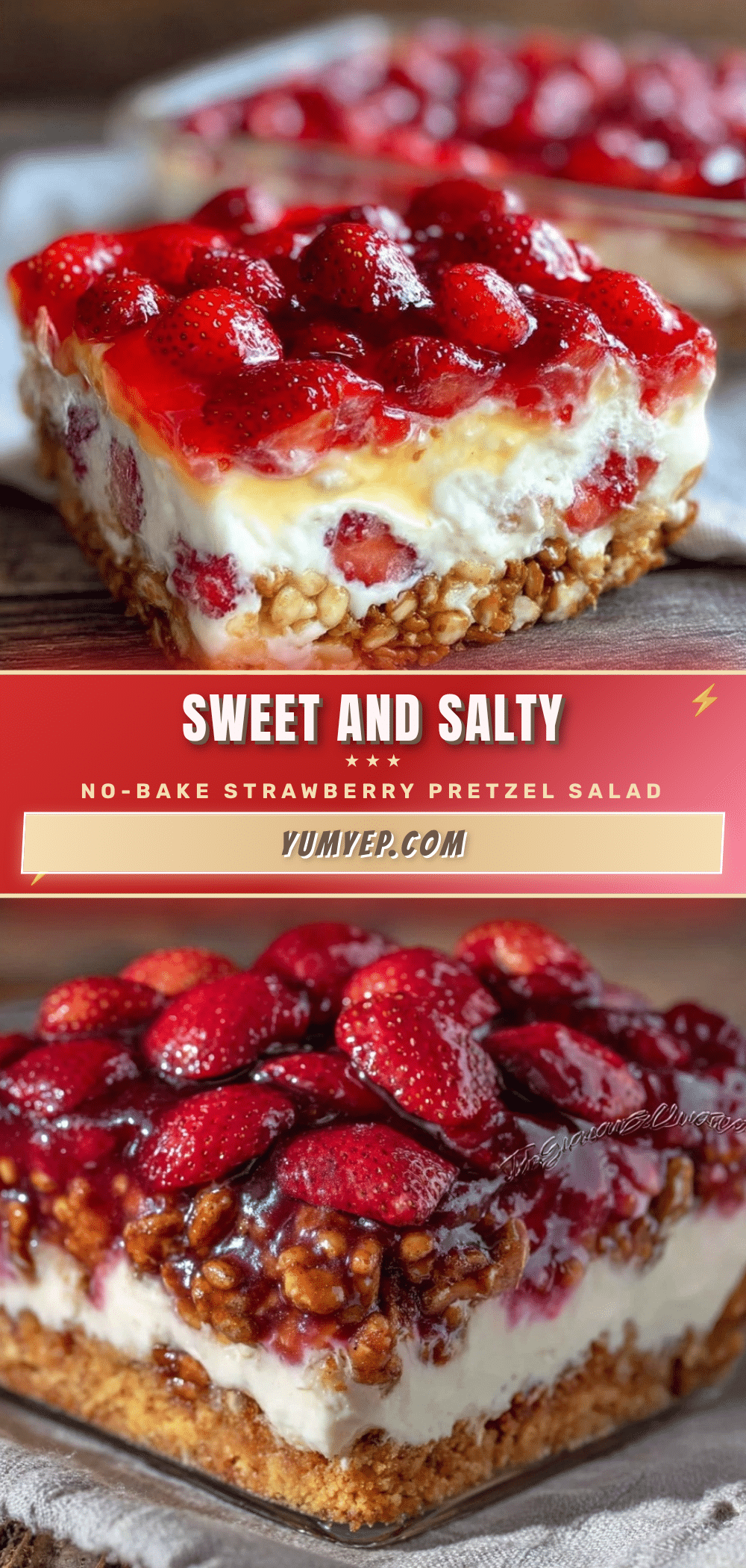 no bake strawberry pretzel salad recipe