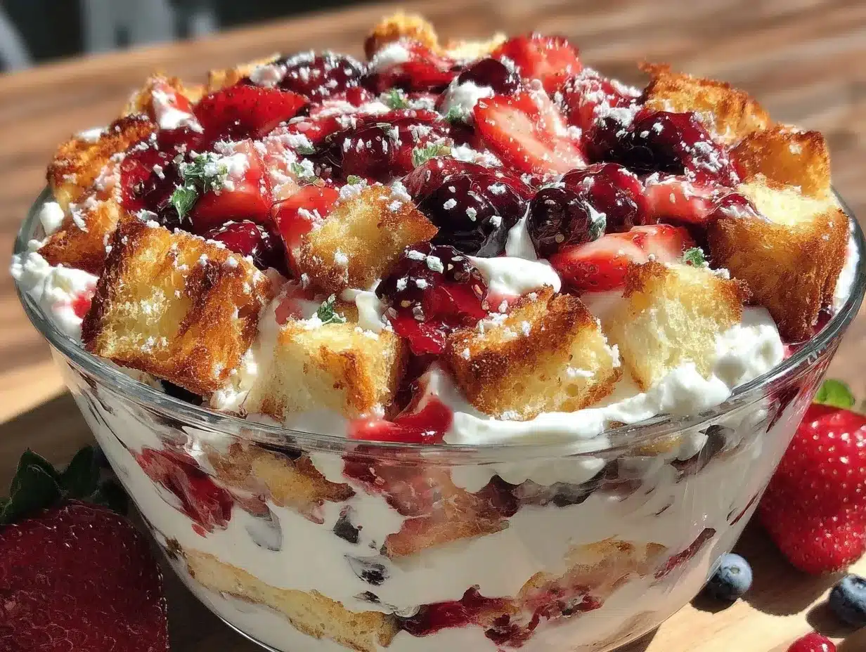 patriotic berry trifle preparation steps