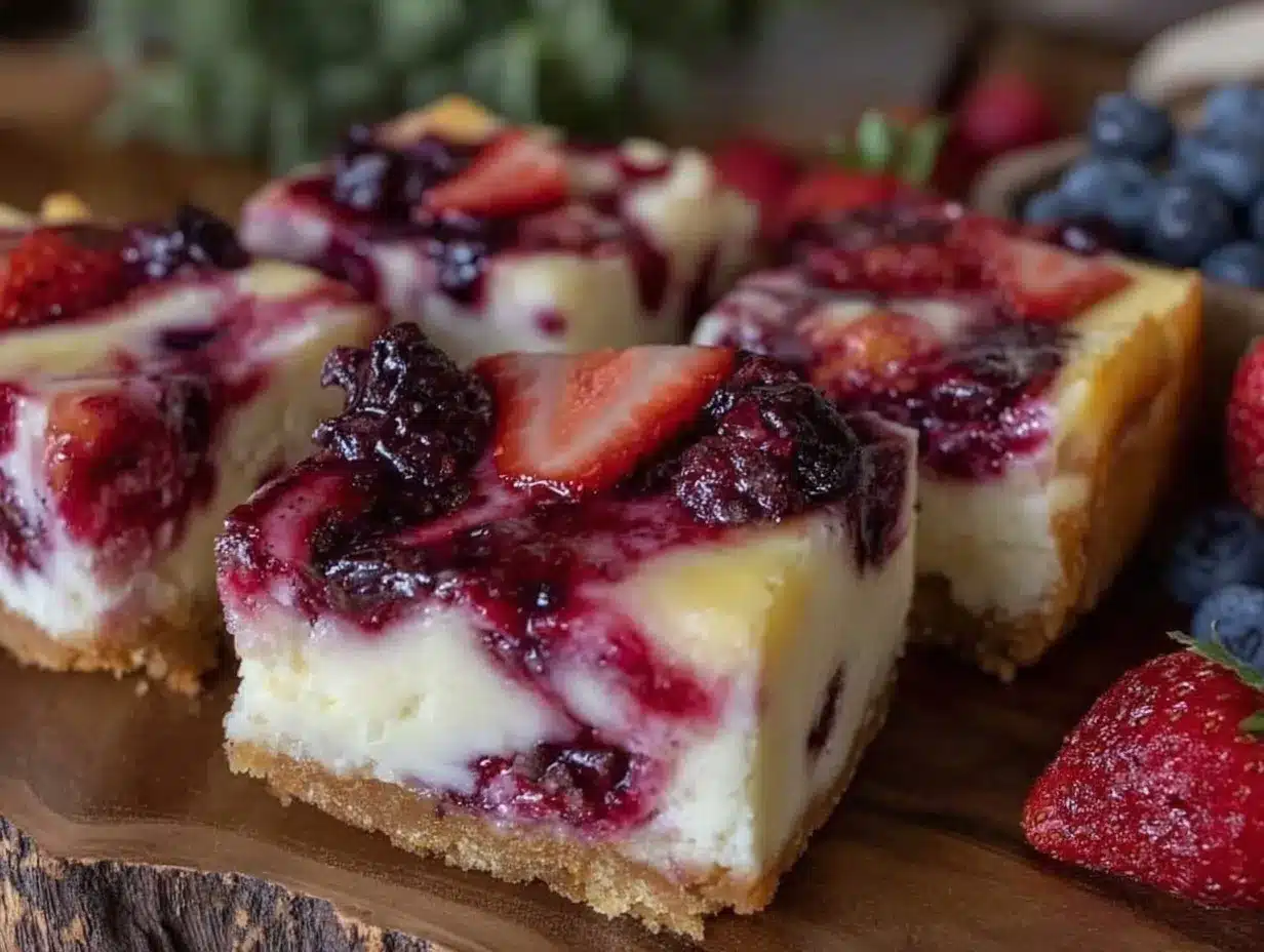 patriotic cheesecake bars preparation steps