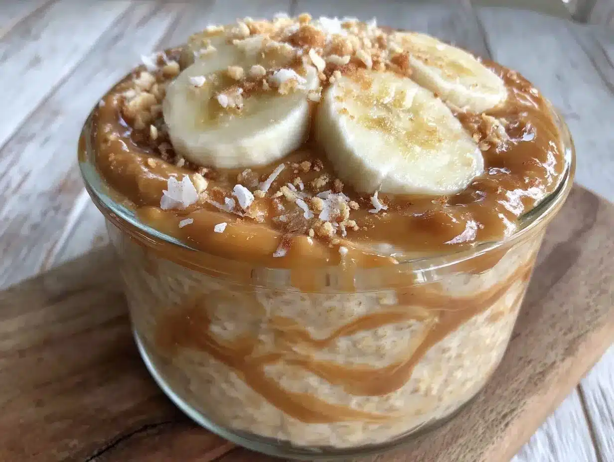 peanut butter banana overnight oats preparation steps