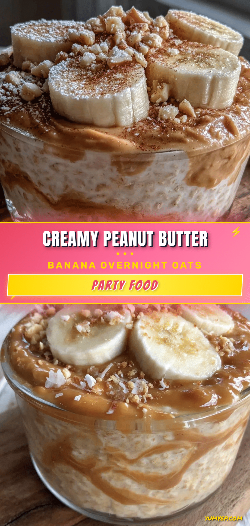 peanut butter banana overnight oats recipe