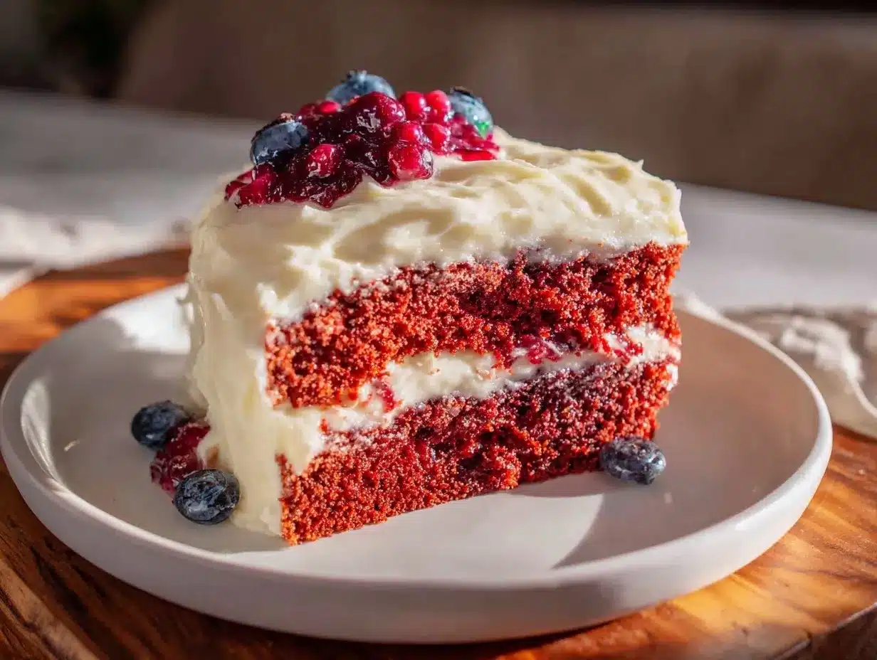 red white and blue layer cake preparation steps