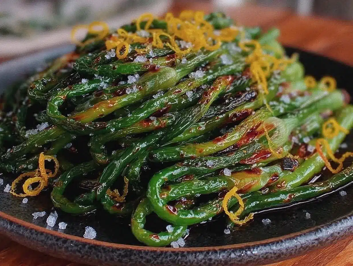 roasted garlic scapes preparation steps